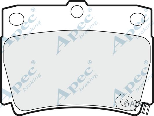 APEC BRAKING Комплект тормозных колодок, дисковый тормоз PAD1172